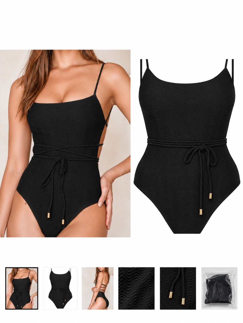 Monday Swimwear Whitehaven One-Piece with Waist Tie